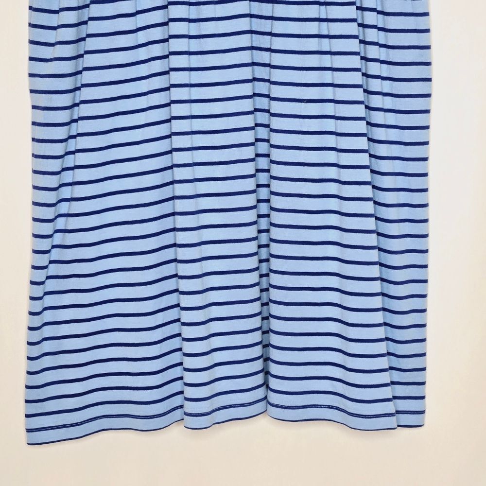 Hanna Andersson Blue Striped Knit Short Sleeve Everyday Play Dress Size 150 - Picture 3 of 7